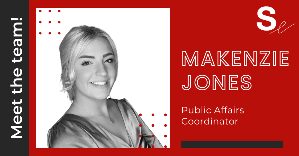 Meet the team. Makenzie Jones, Strategic Elements Public Affairs Coordinator.