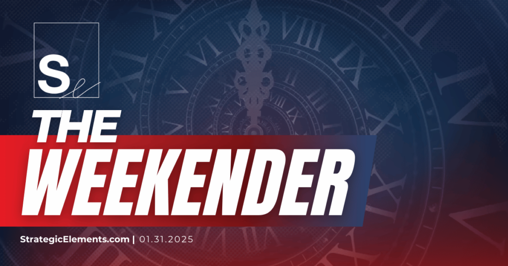 Clock image with The Weekender newsletter